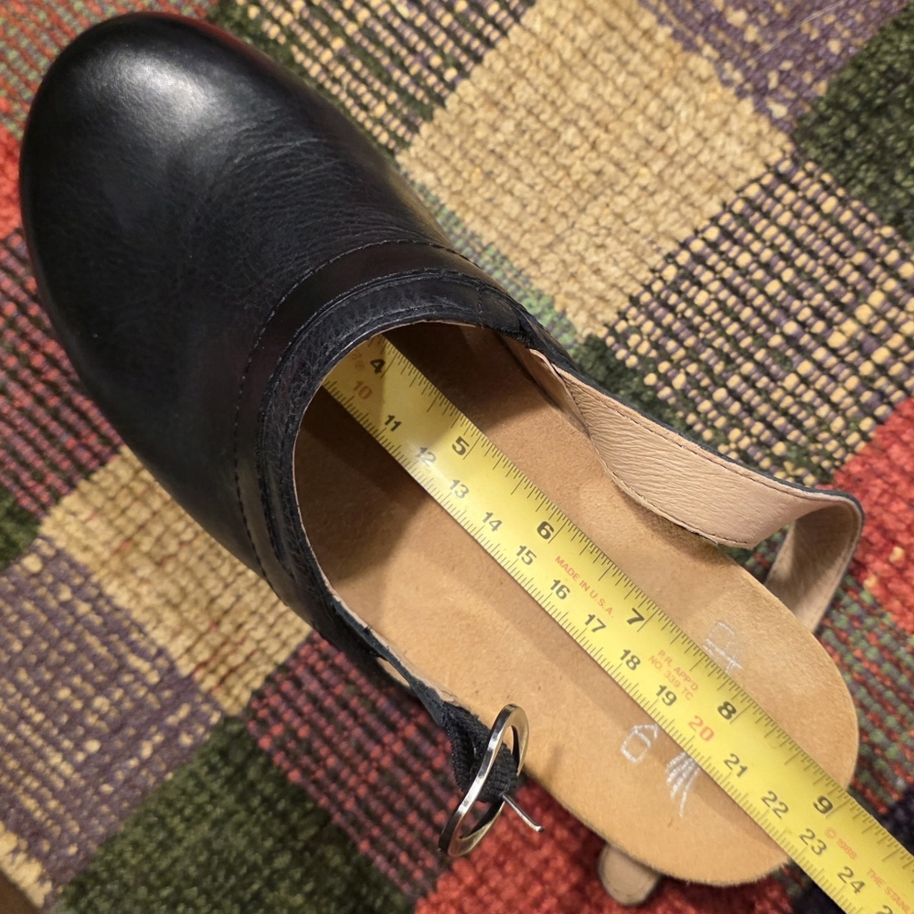 Dansko Tammy Slingback Clogs Leather & Wood, Stapled Construction - Picture 10 of 16